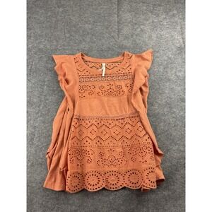 Anthropologie Tank Womens S Sustainable Lace Blouse Top Eyelet Embroidered Boho